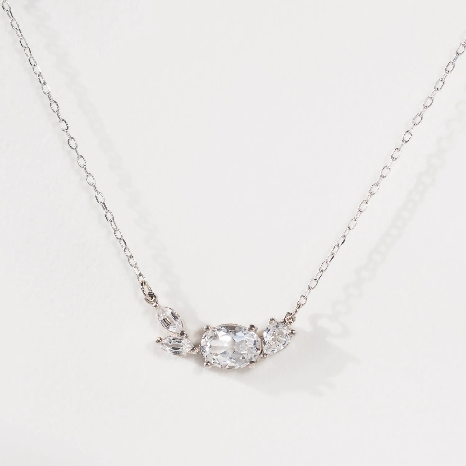 1 tcw. Oval Marquise Pear Forest Cluster Necklace