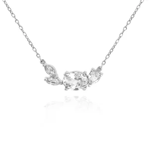 1 tcw. Oval Marquise Pear Forest Cluster Necklace