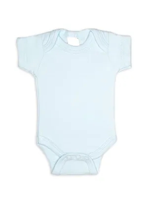 100% Cotton Classic Blue Short Sleeved Bodysuit