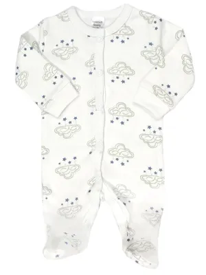 100% Cotton Cloud & Stars Sleepsuit
