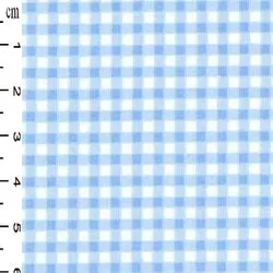 100% Cotton Poplin - Gingham - Blue