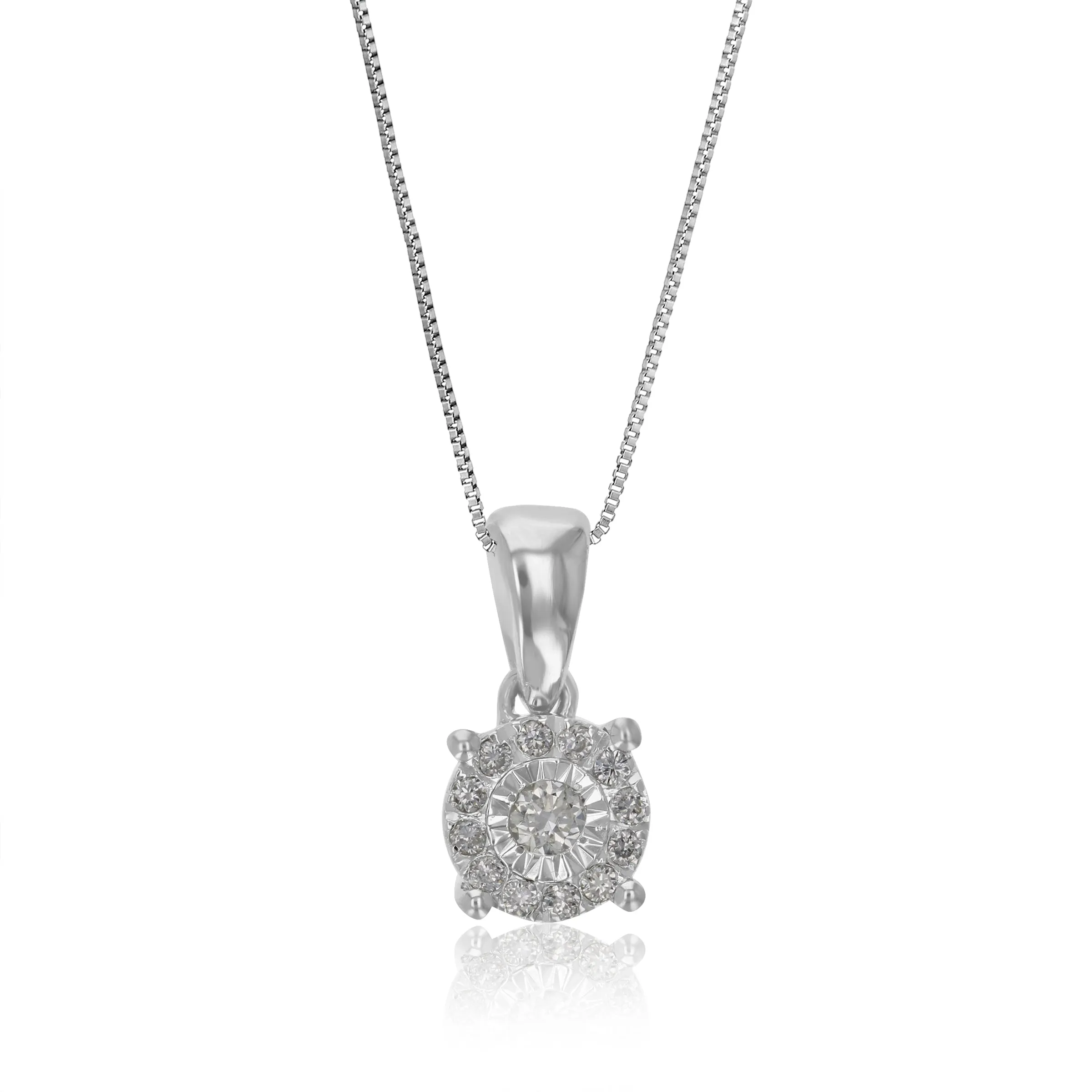 1/10 cttw Lab Grown Diamond Composite Pendant in Sterling Silver