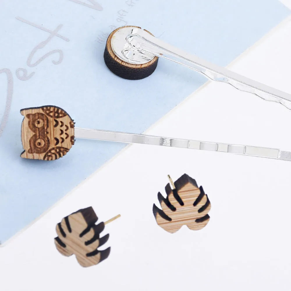 11*10mm Wood Laser Cut Mountain Charms Cabochons Shapes Supplies Triangle Earring Supplies Cabochons 6pcs 10261165