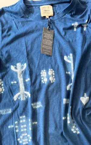 11.11 shibori  indigo t-shirt-size M