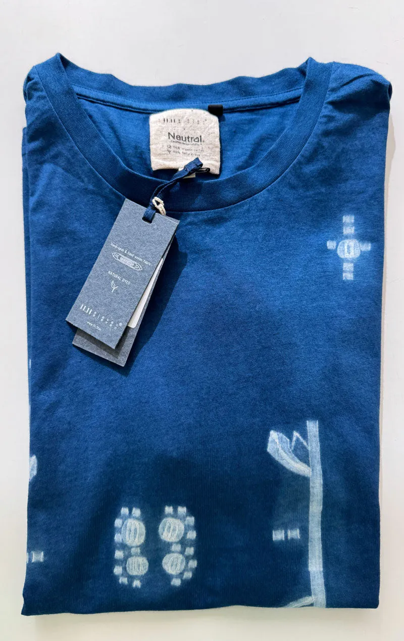 11.11 shibori  indigo t-shirt-size M