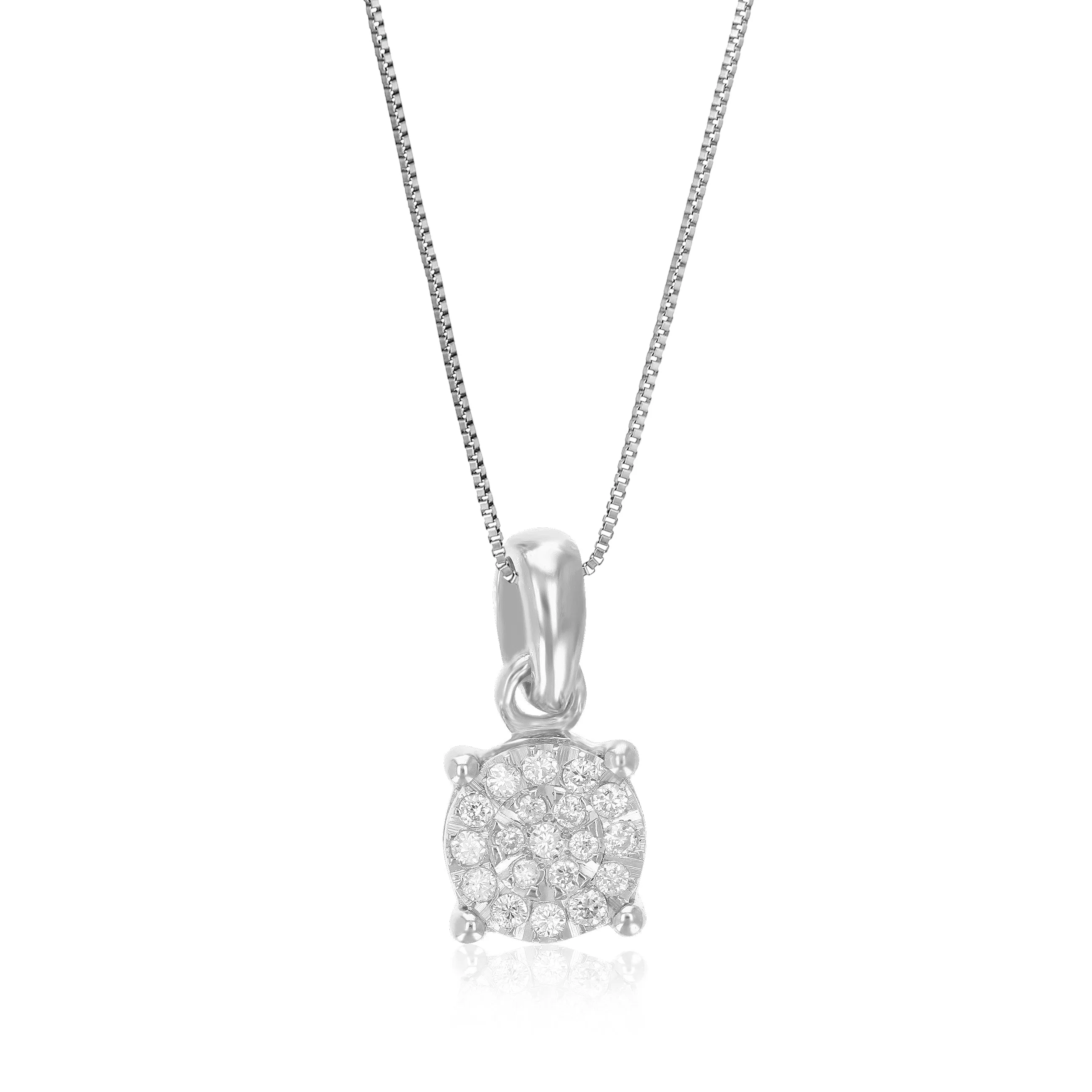 1/12 cttw Lab Grown Diamond Pendant in Sterling Silver