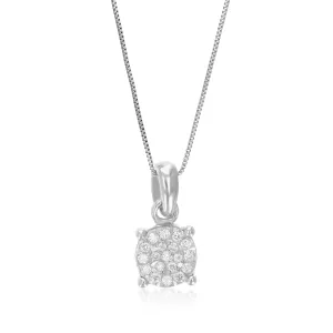 1/12 cttw Lab Grown Diamond Pendant in Sterling Silver