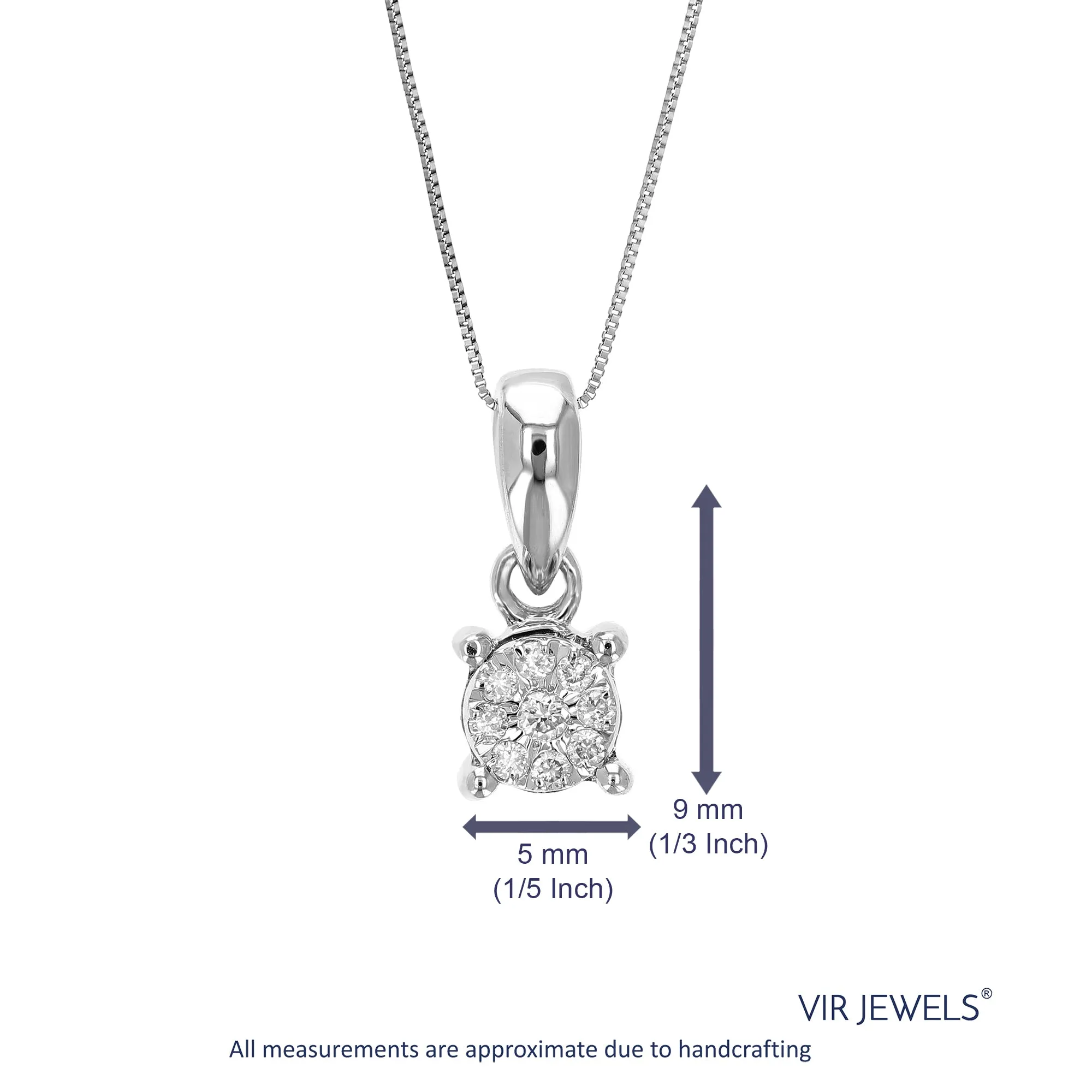 1/14 cttw Lab Grown Diamond Pendant in Sterling Silver