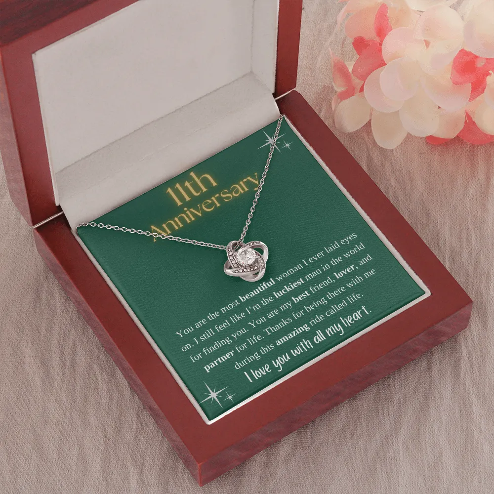 11th Anniversary Love Knot Necklace