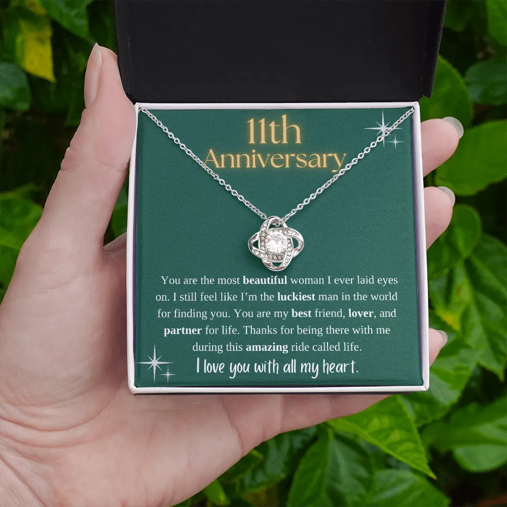11th Anniversary Love Knot Necklace