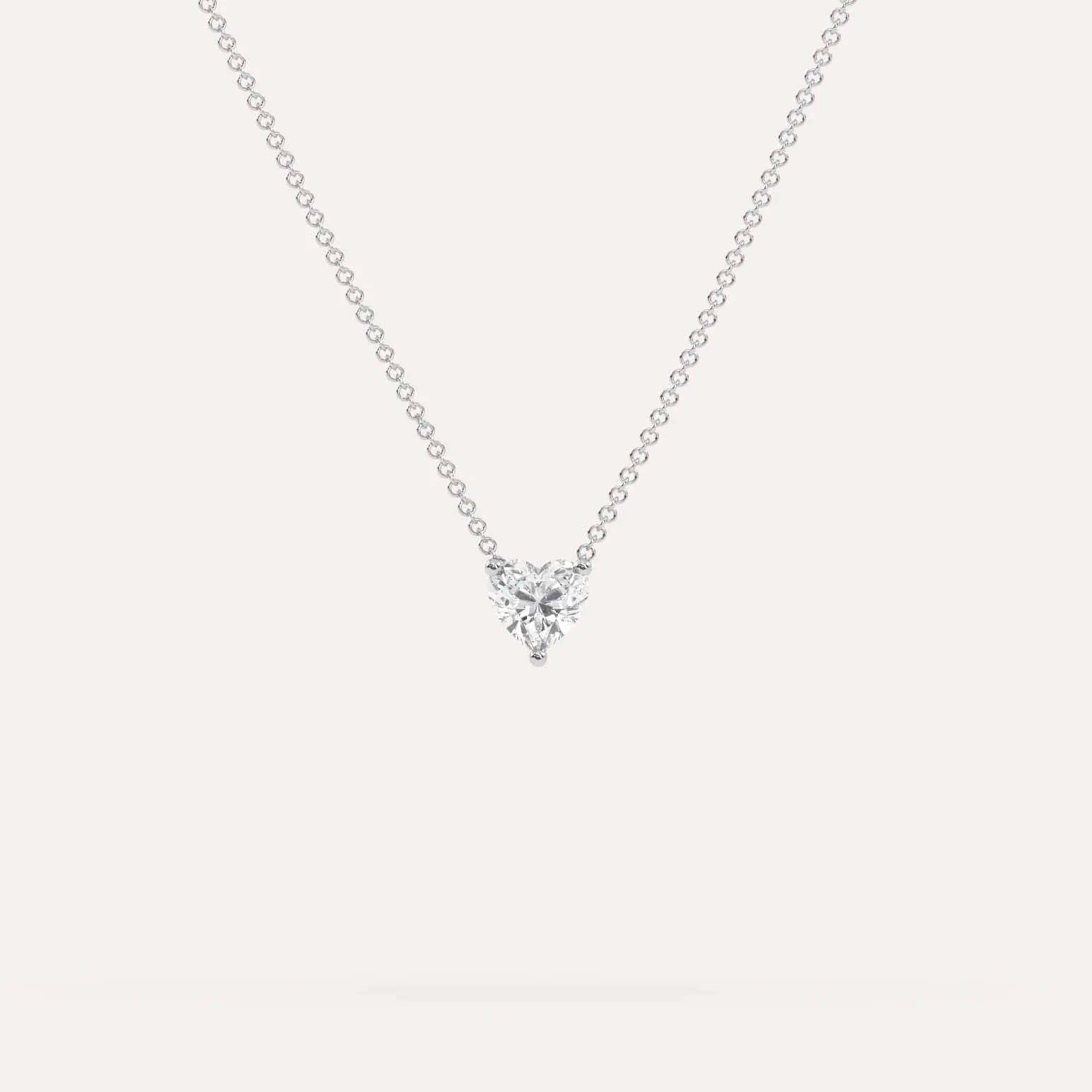 1/2 carat Heart Floating Diamond Necklace