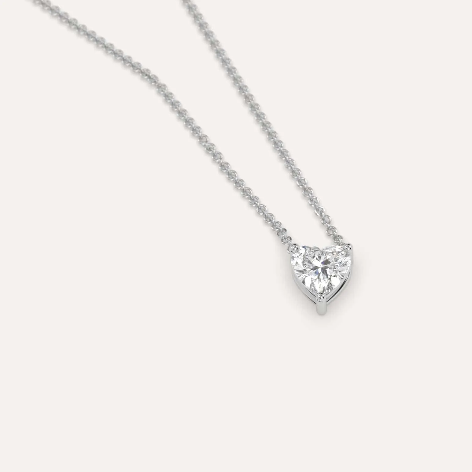 1/2 carat Heart Floating Diamond Necklace