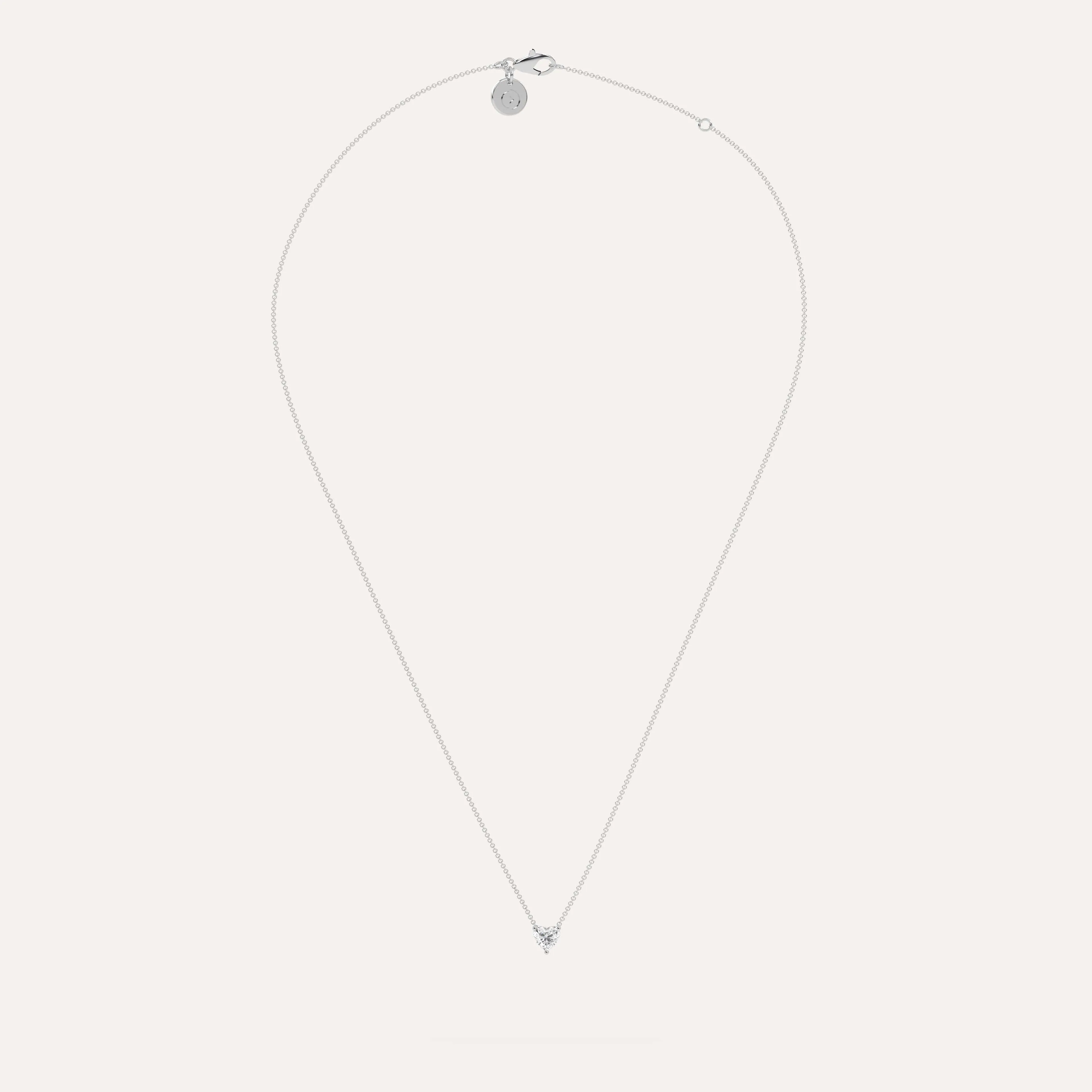 1/2 carat Heart Floating Diamond Necklace
