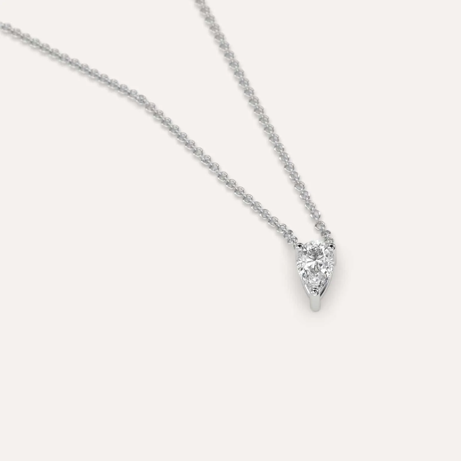1/2 carat Pear Floating Diamond Necklace