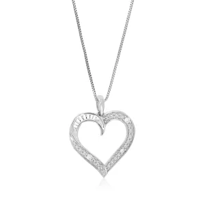 1/20 cttw Heart Lab Grown Diamond Pendant in Sterling Silver