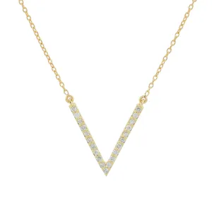 14K .15 CTW Diamond V Necklace<p><strong>More Colors Available</p></strong>