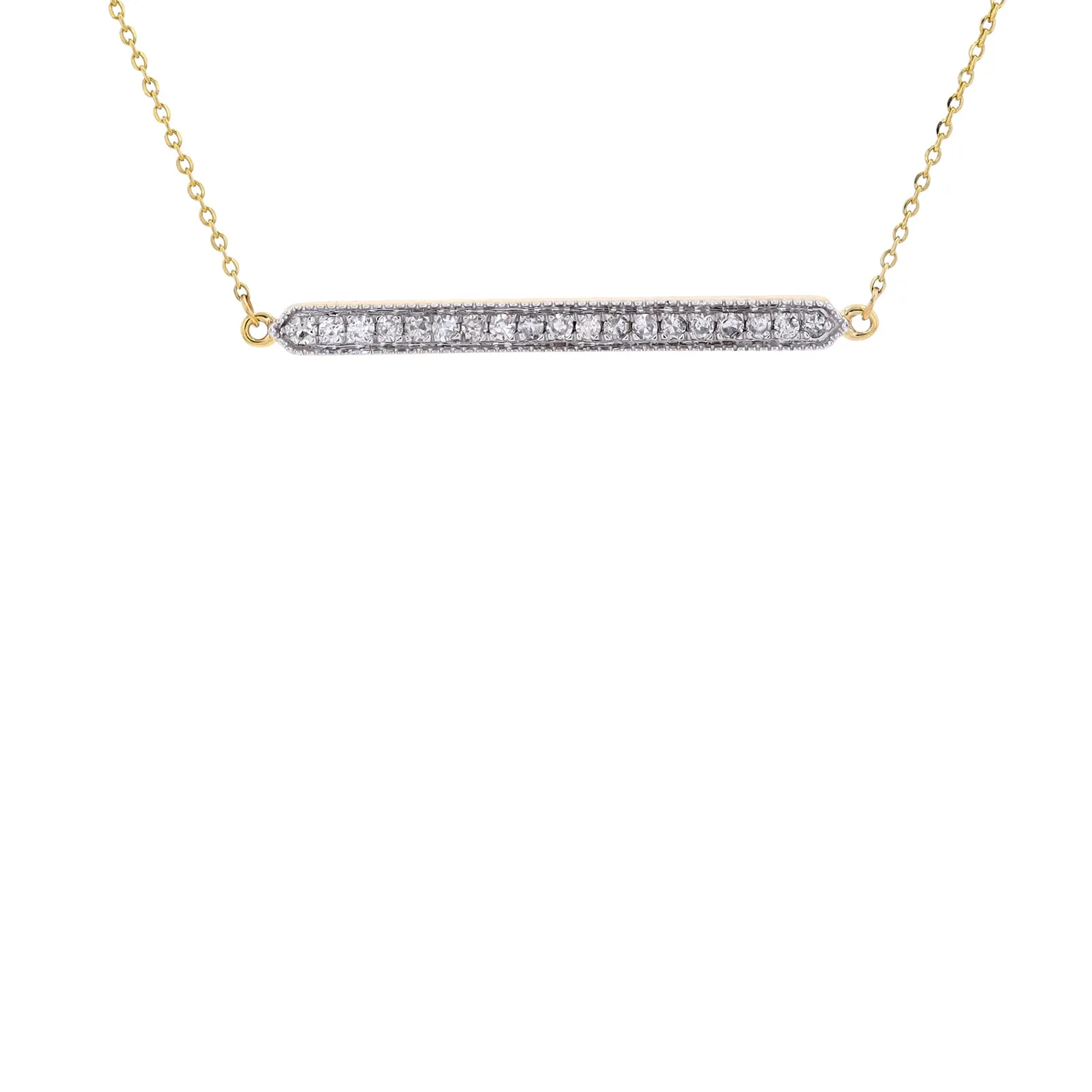 14K Diamond Bar Necklace<p><strong>More Colors Available</p></strong>