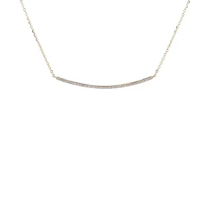 14K Diamond Curved Bar Necklace<p><strong>More Colors Available</p></strong>