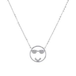 14K Diamond Emoji Smiley Necklace<p><strong>More Colors Available</p></strong>