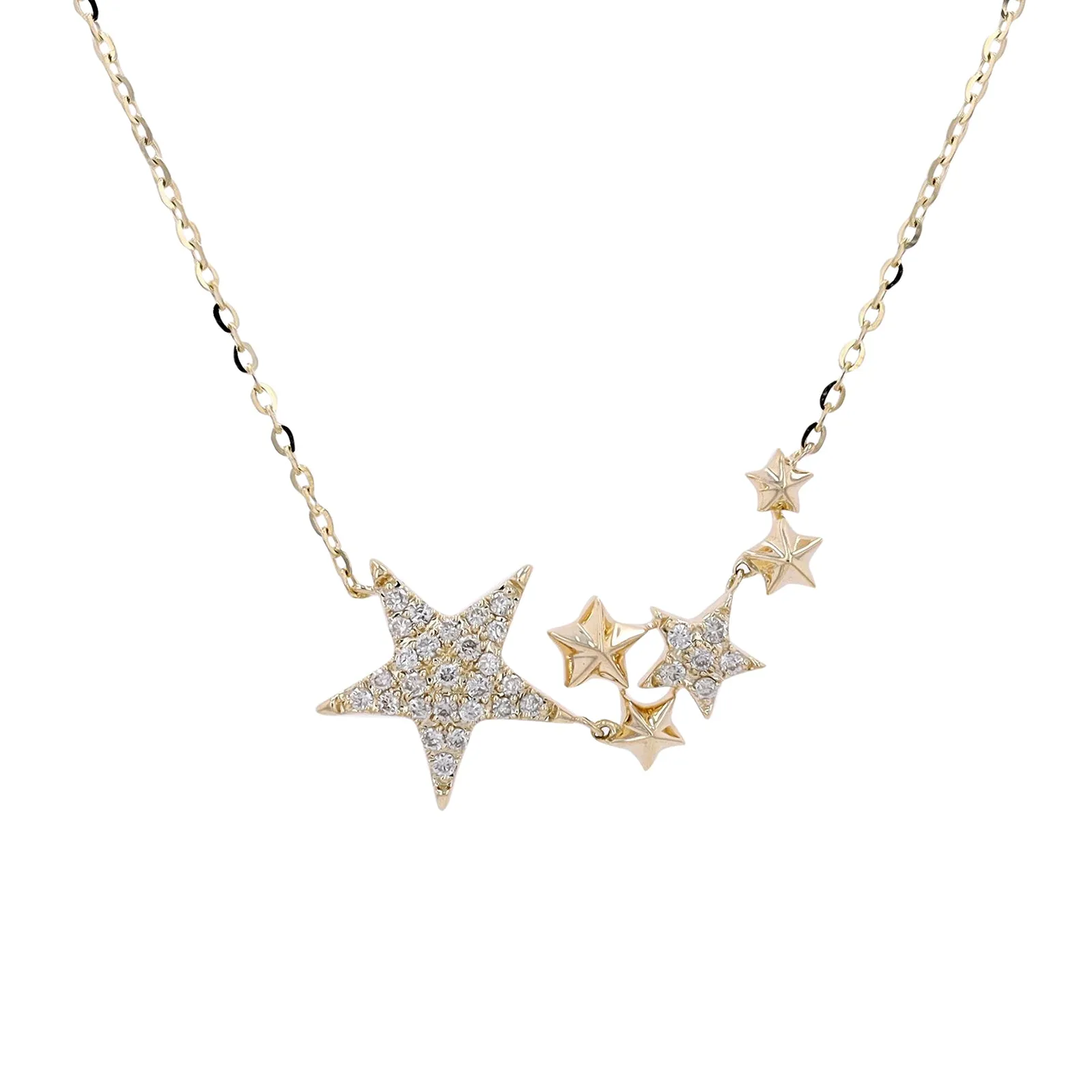14K Diamond Star Necklace<p><strong>More Colors Available</p></strong>