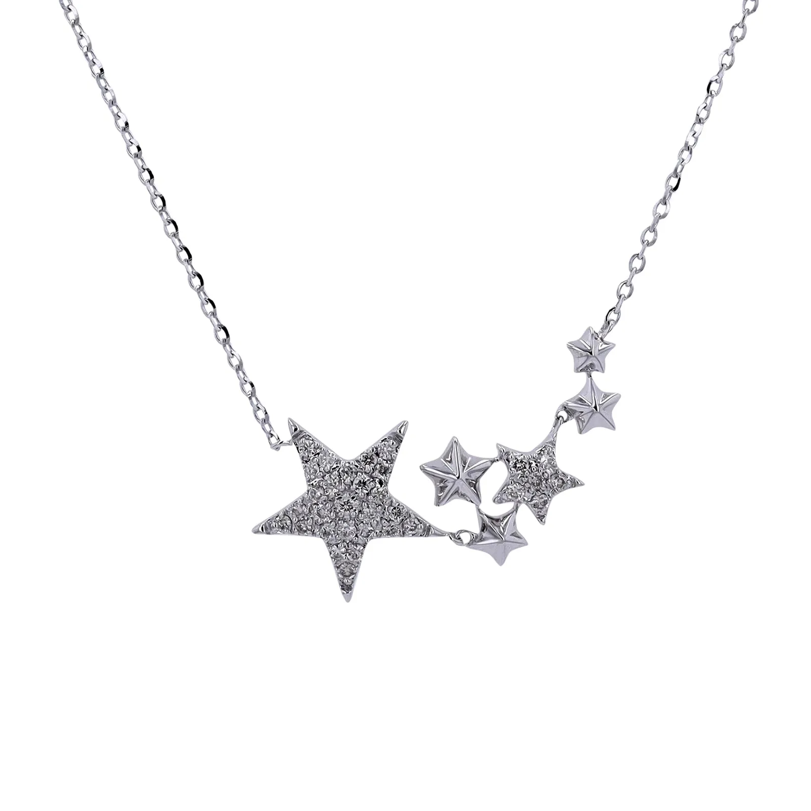 14K Diamond Star Necklace<p><strong>More Colors Available</p></strong>