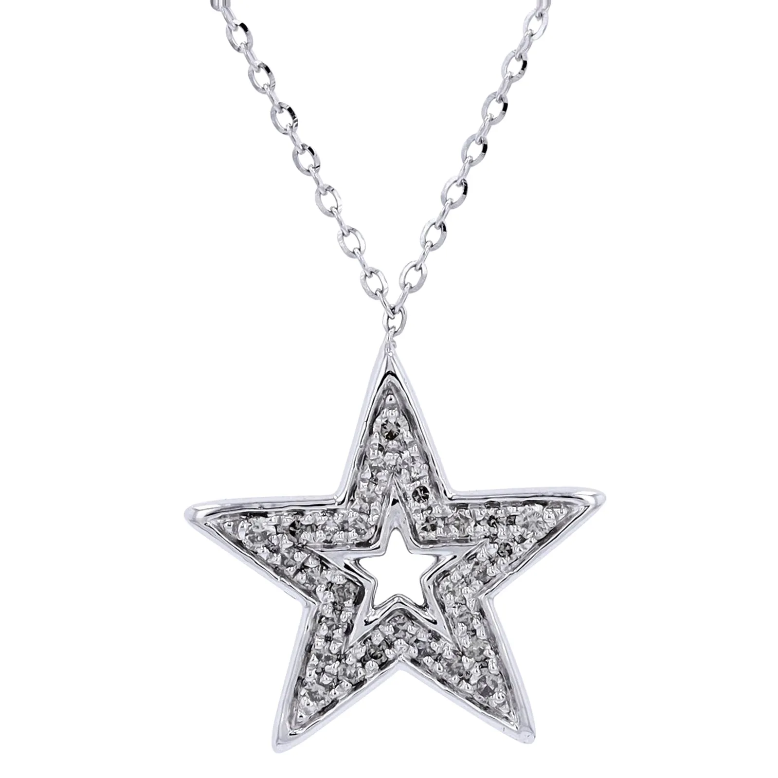 14K Diamond Star Necklace<p><strong>More Colors Available</p></strong>