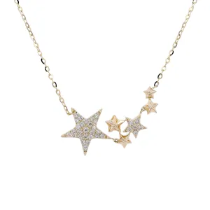 14K Diamond Star Necklace<p><strong>More Colors Available</p></strong>
