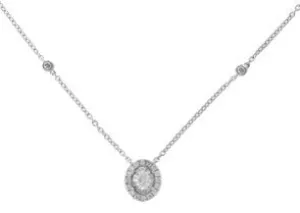 14K EFFY WG Oval Diamond Cluster Necklace<p><strong>$529</p></strong>