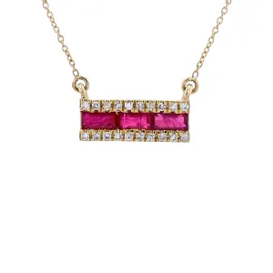 14K Ruby Bar Necklace<p><strong>More Colors Available</p></strong>