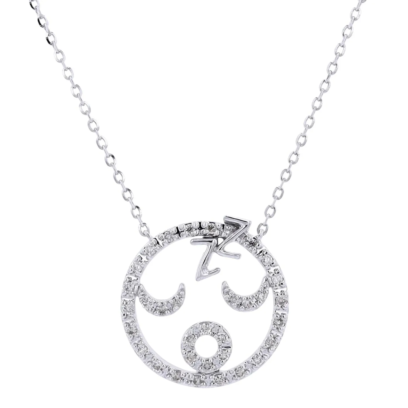 14K Sleeping Emoji Diamond Necklace<p><strong>More Colors Available</p></strong>