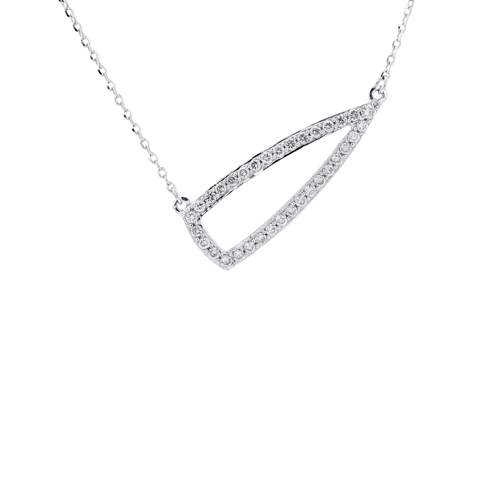 14K Triangle Diamond Necklace<p><strong>More Colors Available</p></strong>