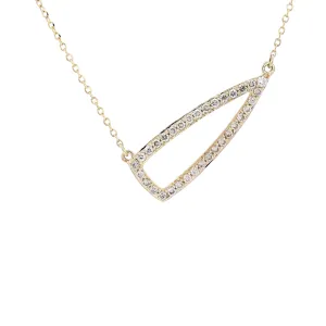 14K Triangle Diamond Necklace<p><strong>More Colors Available</p></strong>
