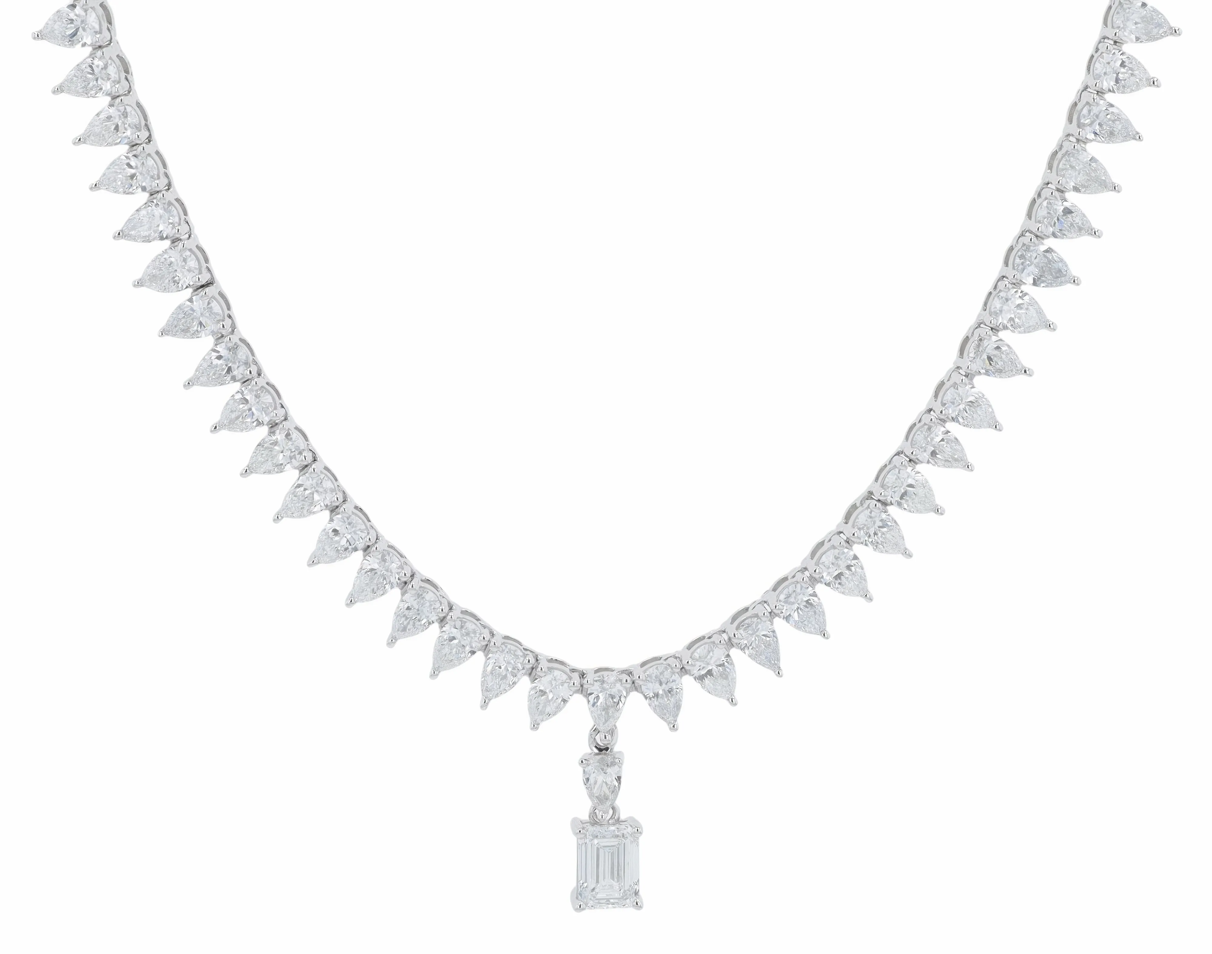 14K WG 12 CT Lab Grown Diamond Necklaces<p><strong>Lab Grown Diamond</p></strong>