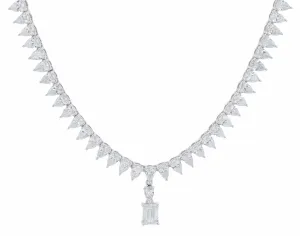 14K WG 12 CT Lab Grown Diamond Necklaces<p><strong>Lab Grown Diamond</p></strong>