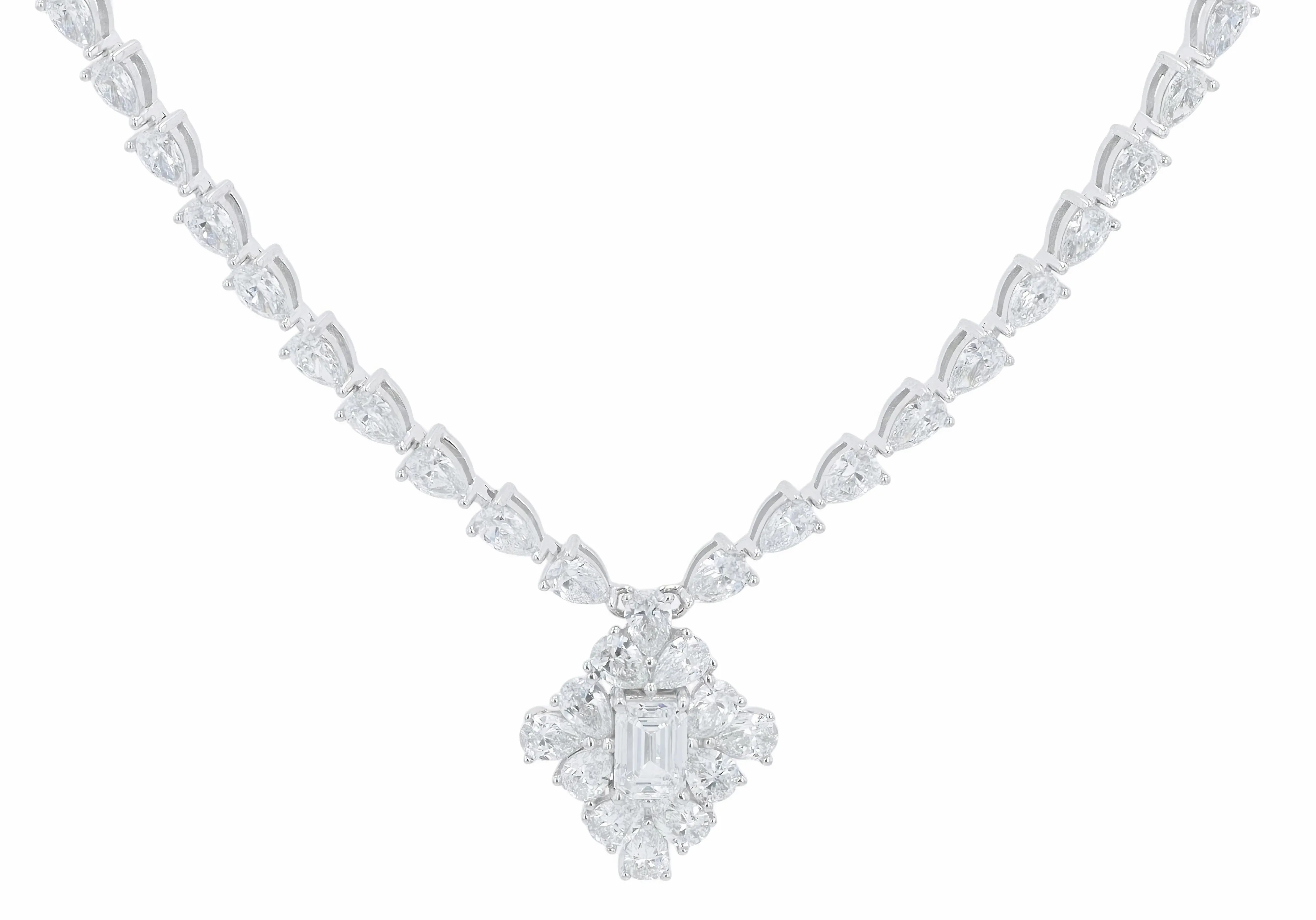 14K WG 7 CT Lab Grown Diamond Necklaces<p><strong>Lab Grown Diamond</p></strong>