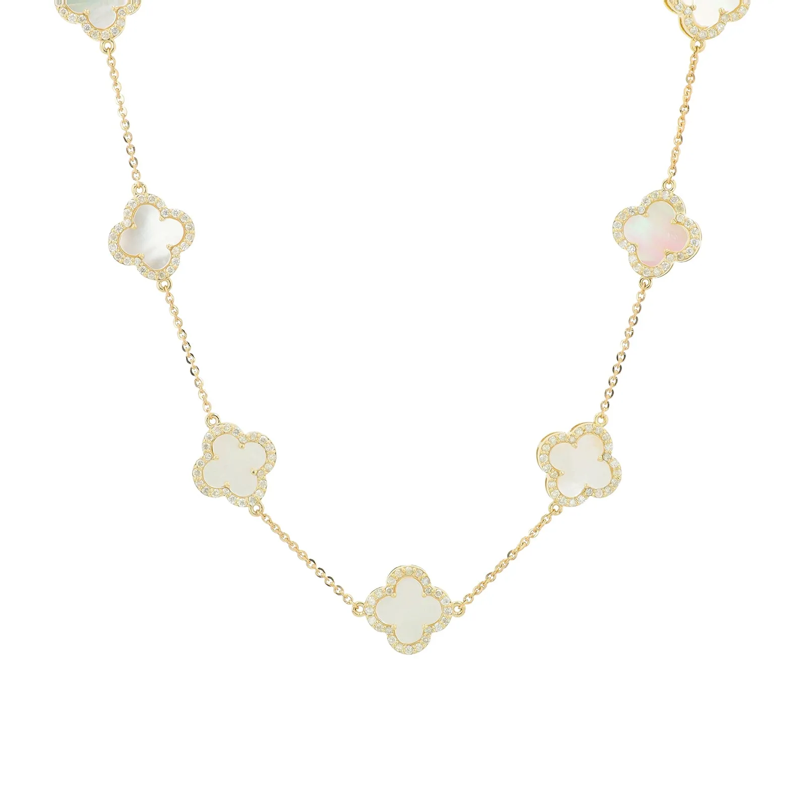 14K YG Gemstone Station Necklace<p><strong>More Colors Available</p></strong>