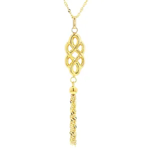 14K YG Infinity Tassel Necklace<p><strong>$149</p></strong>