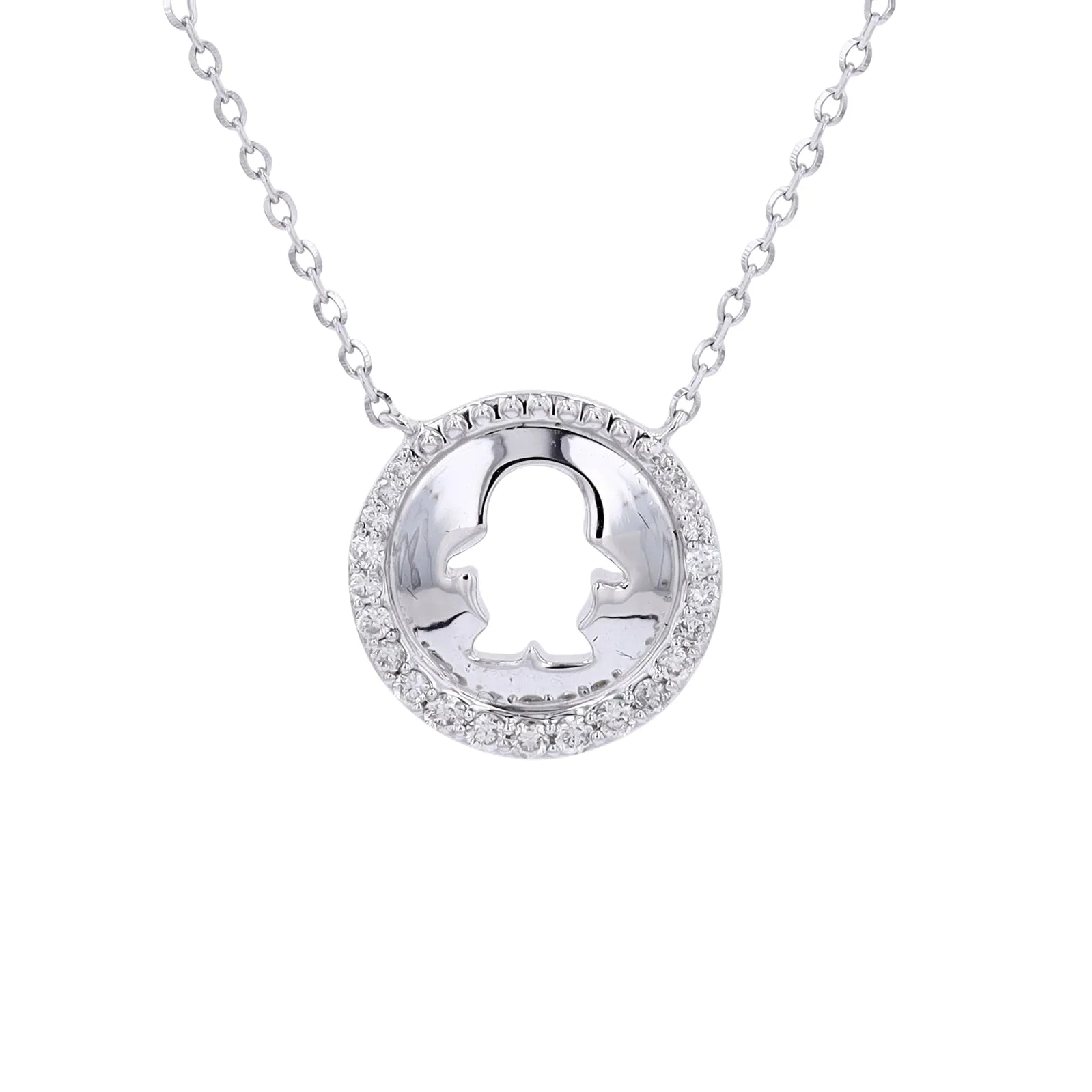 14K YG Penguin Diamond Necklace<p><strong>More Colors Available</p></strong>