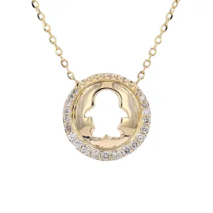 14K YG Penguin Diamond Necklace<p><strong>More Colors Available</p></strong>