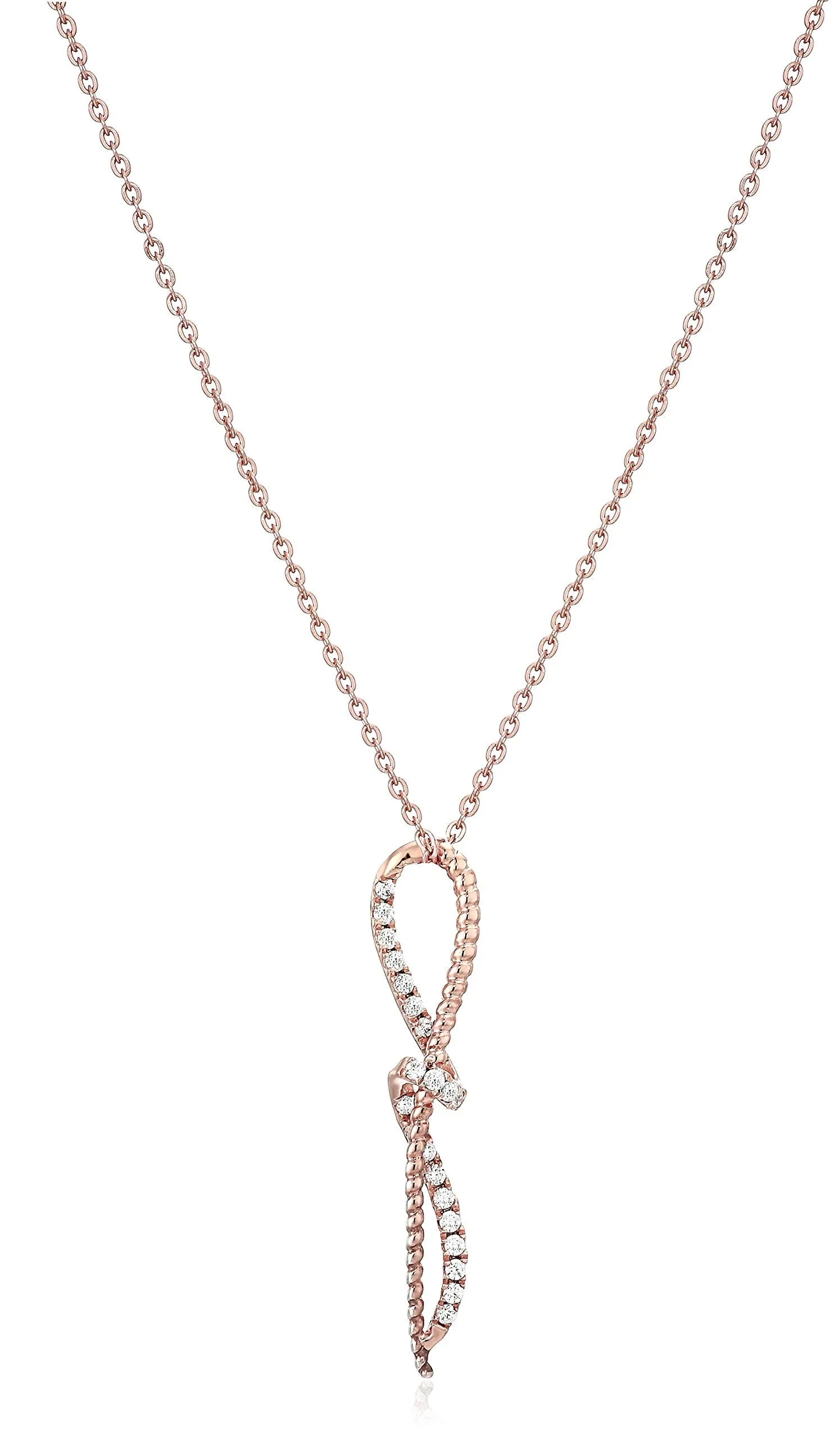 1/6 cttw Diamond Knot Pendant Necklace in 14K Gold