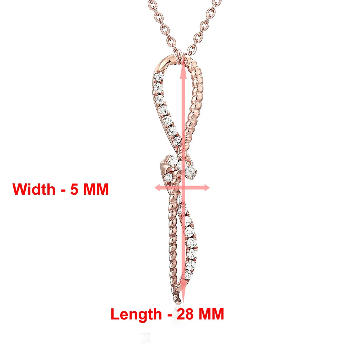 1/6 cttw Diamond Knot Pendant Necklace in 14K Gold