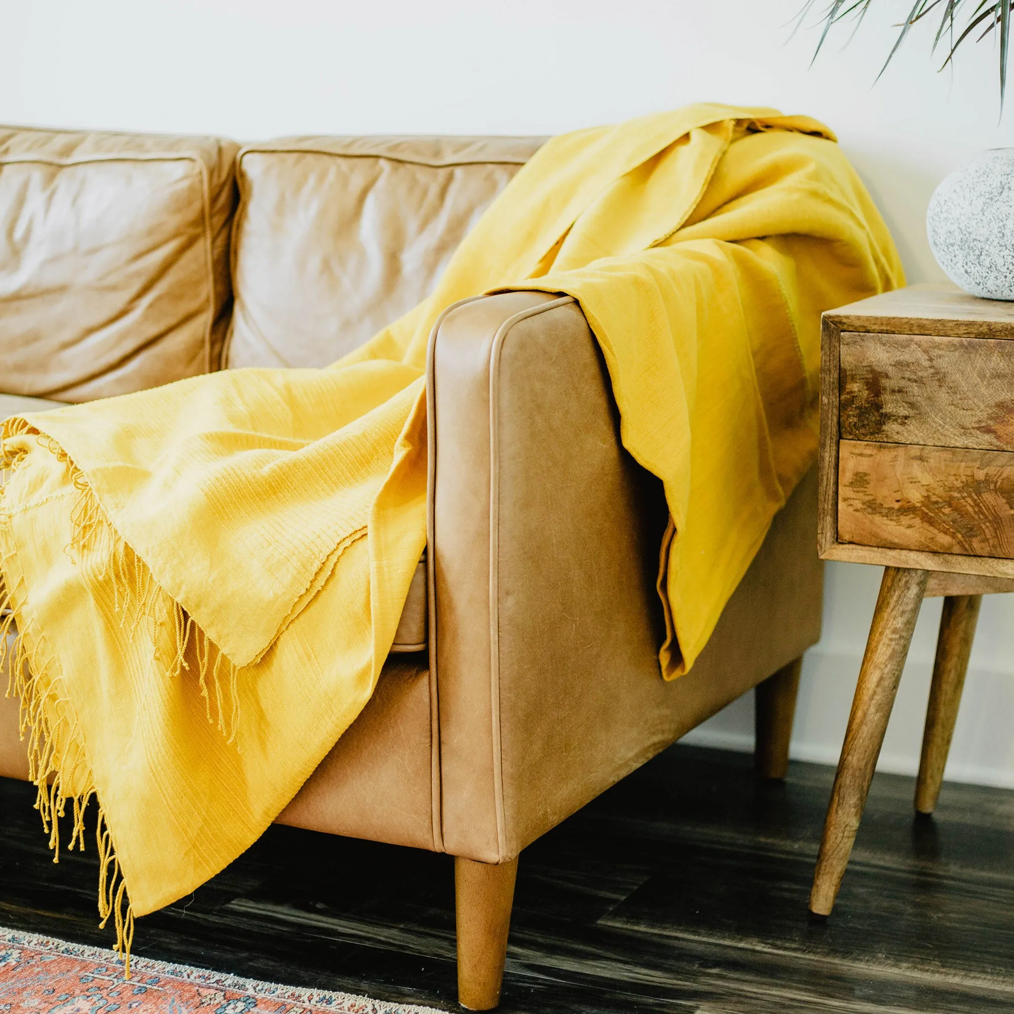 3 Panel Solid Queen Cotton Blanket