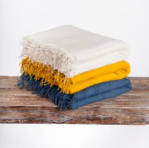 3 Panel Solid Queen Cotton Blanket