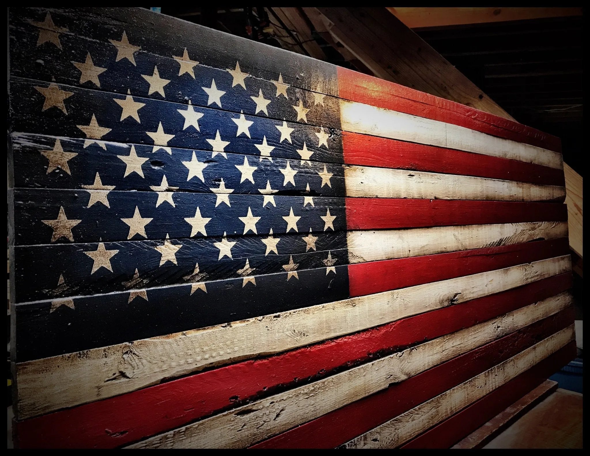 36" American Flag Sign