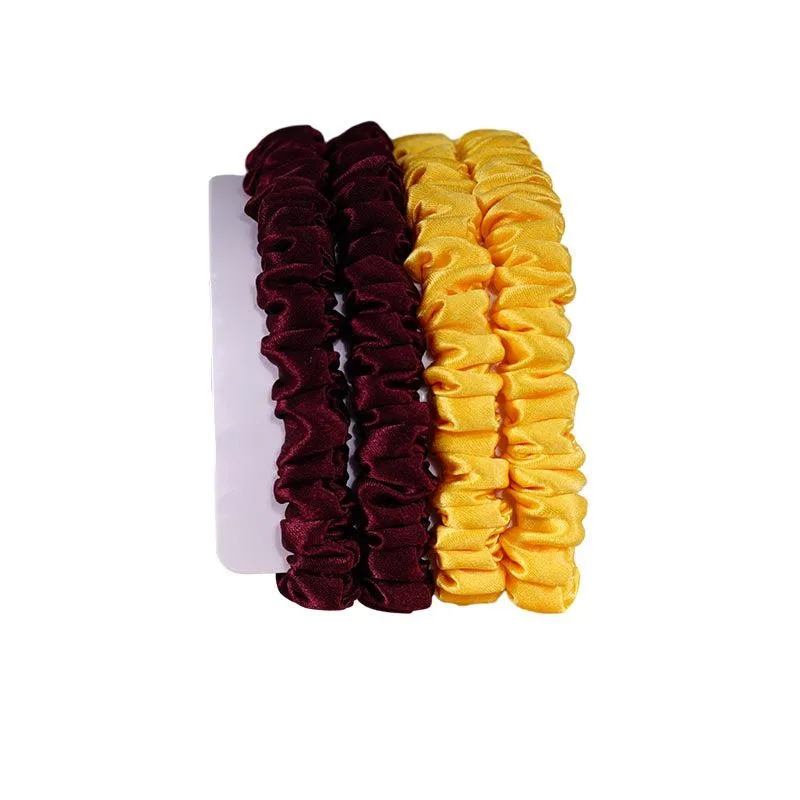 4 Pack Mini Silk Scrunchies - Youth - dropshipping