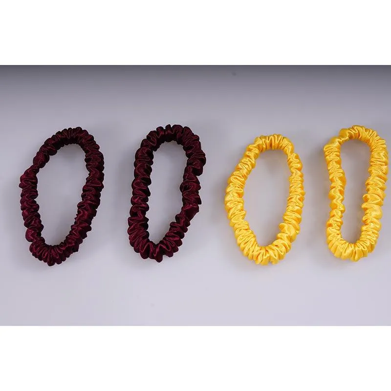4 Pack Mini Silk Scrunchies - Youth - dropshipping