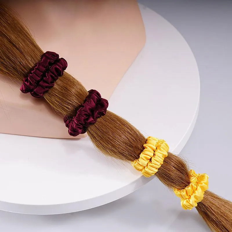 4 Pack Mini Silk Scrunchies - Youth - dropshipping