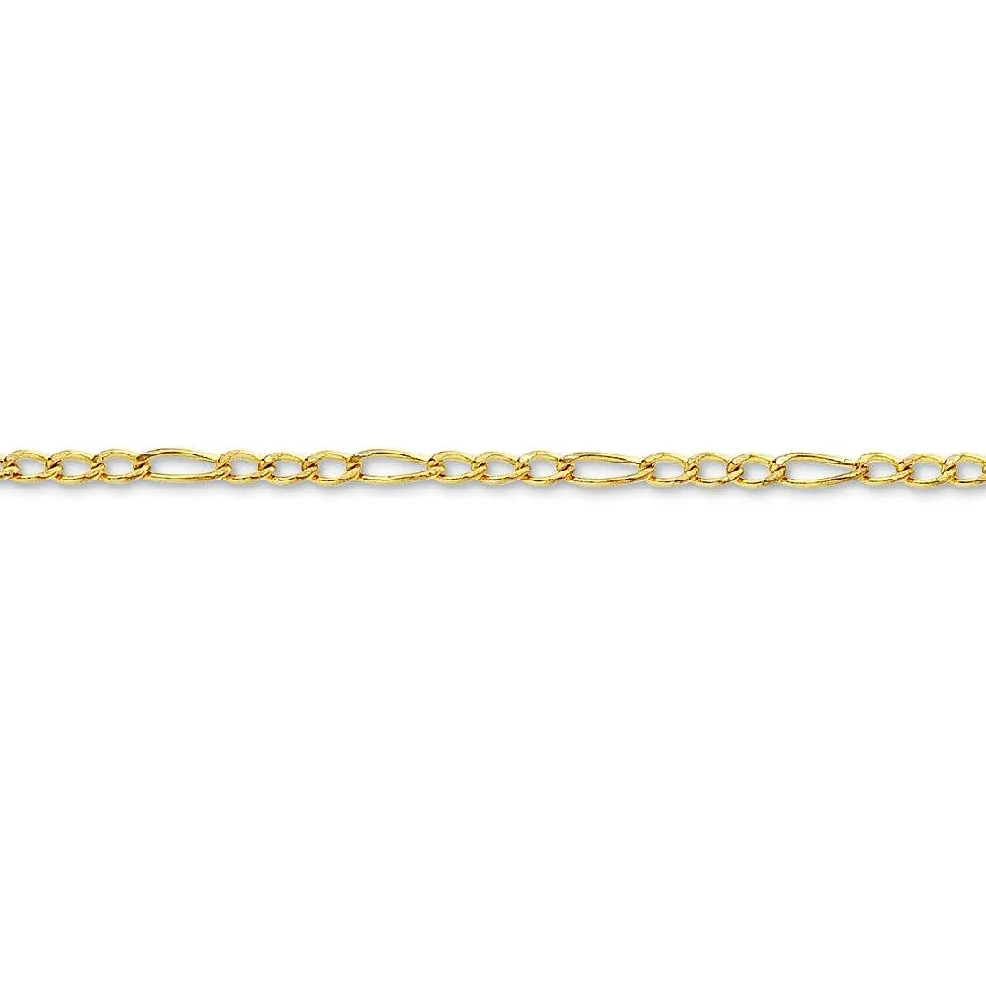 40cm 9ct Yellow Gold Figaro Chain Necklace