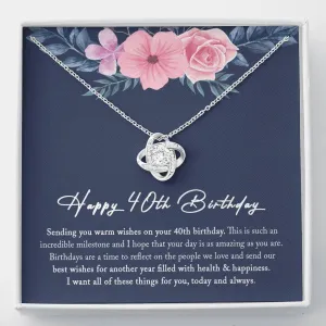 40th Birthday Gifts For Women, 40th Birthday Necklace, 40th Birthday Women Friend, 40 and Fabulous, 40th Birthday Gift Ideas for Women