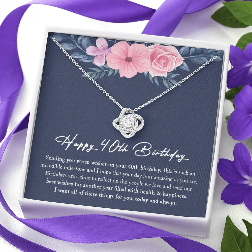 40th Birthday Gifts For Women, 40th Birthday Necklace, 40th Birthday Women Friend, 40 and Fabulous, 40th Birthday Gift Ideas for Women